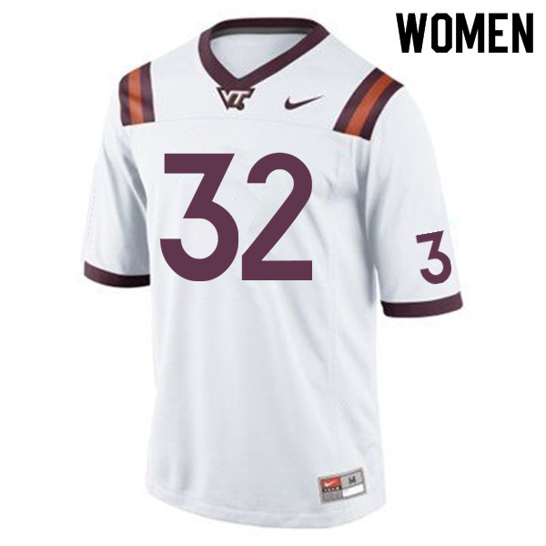 Women #32 Steven Peoples Virginia Tech Hokies College Football Jerseys Sale-Maroon